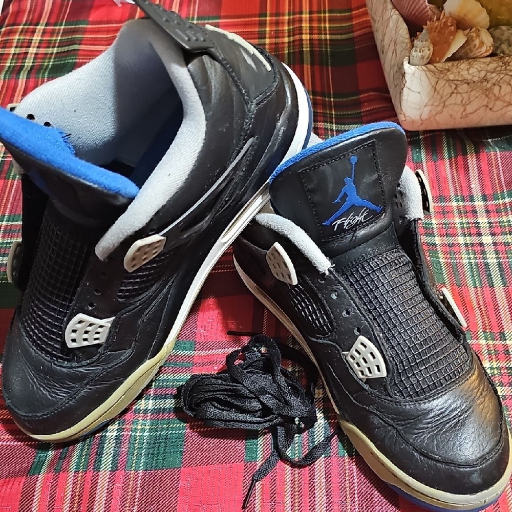Jordan Sneakers with Blue and Black Highlights